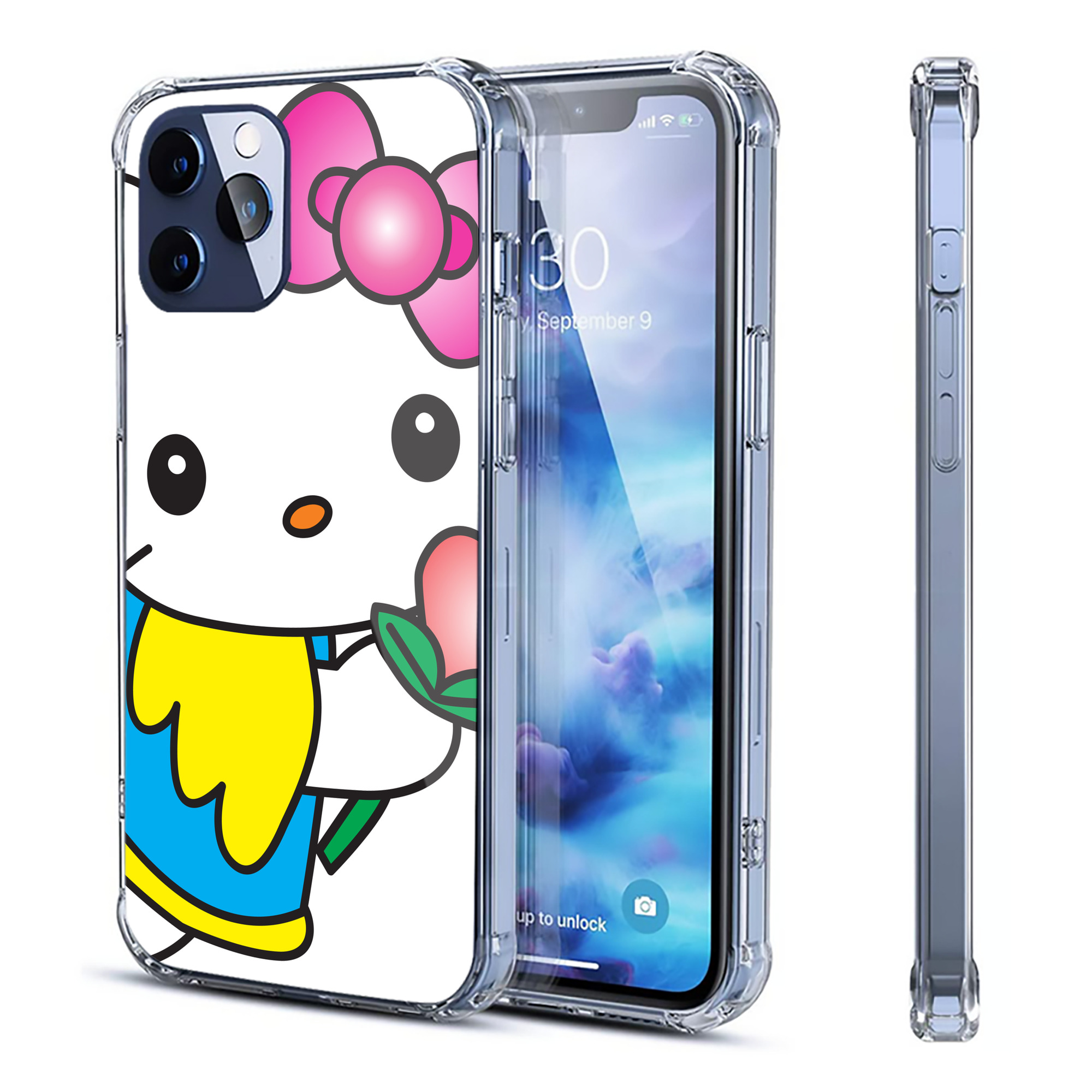 （画像用） Hello Kitty ハローキティ 【iPhone 12シリーズ対応】透明スマホケース（クリアソフトケース）
